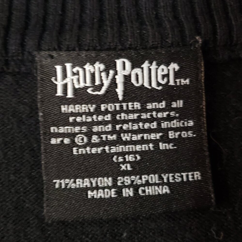 Harry Potter Women's Black Cardigan Size XL Green Slytherin Crest - Picture 5 of 7